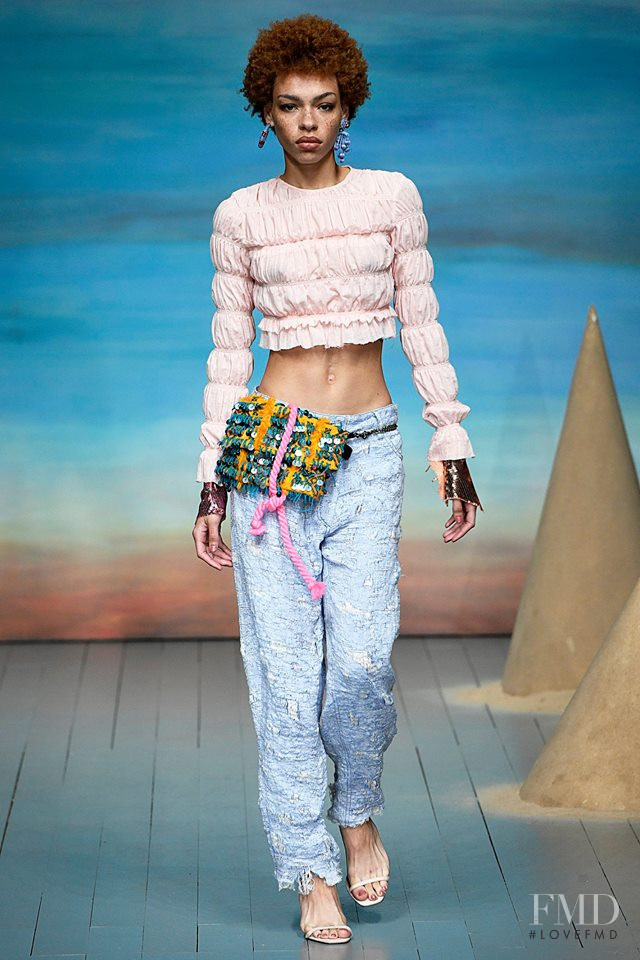 Carissa Danielle Pinkston featured in  the Roberta Einer fashion show for Spring/Summer 2019