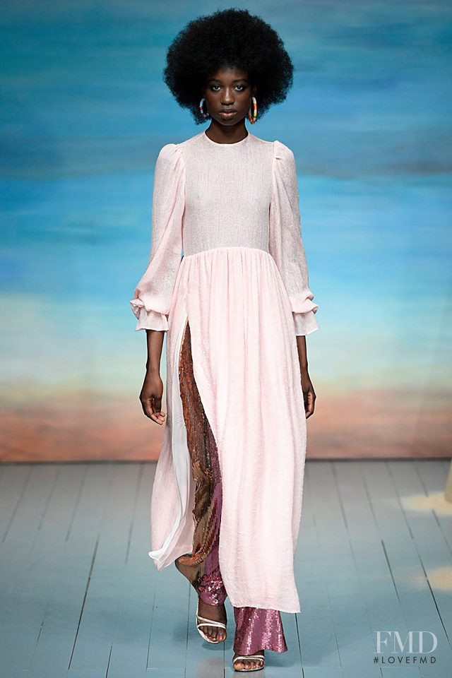 Crystal Noreiga featured in  the Roberta Einer fashion show for Spring/Summer 2019