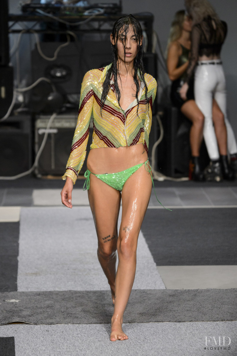 Gaia Orgeas featured in  the Ashish fashion show for Spring/Summer 2019