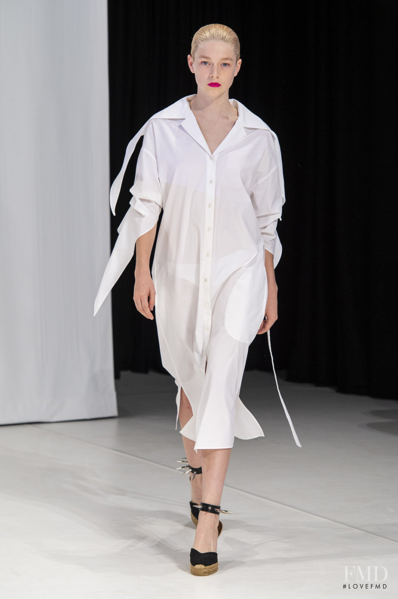Hunter Schafer featured in  the Hussein Chalayan fashion show for Spring/Summer 2019