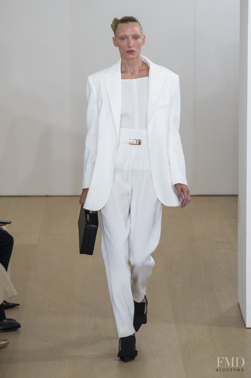 Maggie Maurer featured in  the Emilia Wickstead fashion show for Spring/Summer 2019