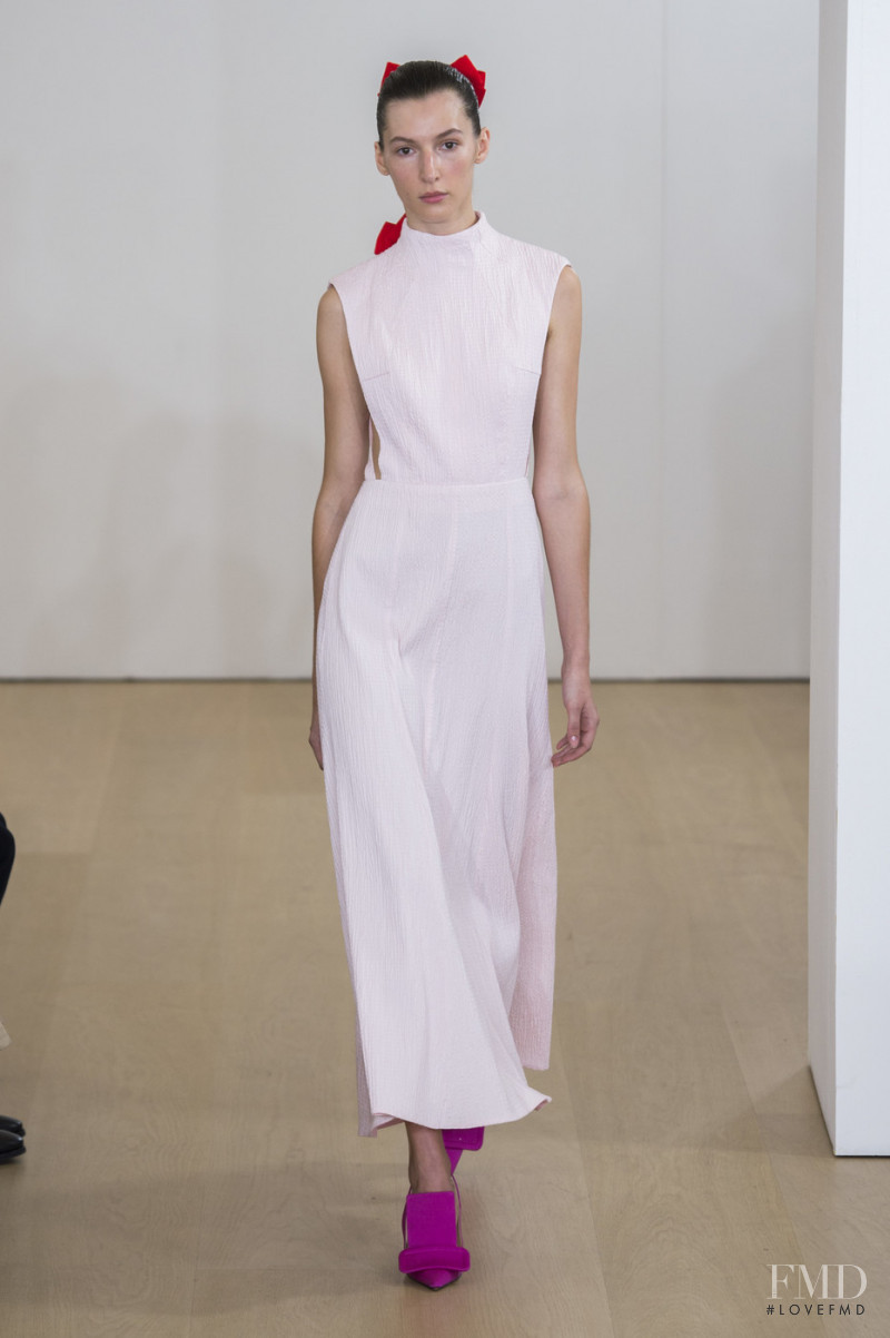 Karolina Laczkowska featured in  the Emilia Wickstead fashion show for Spring/Summer 2019