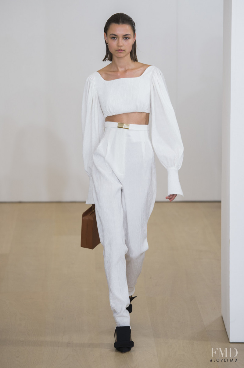 Liva Reira featured in  the Emilia Wickstead fashion show for Spring/Summer 2019