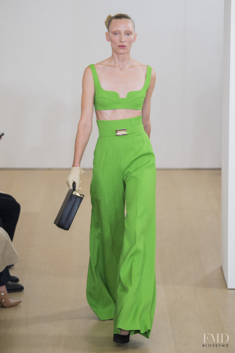 Maggie Maurer featured in  the Emilia Wickstead fashion show for Spring/Summer 2019