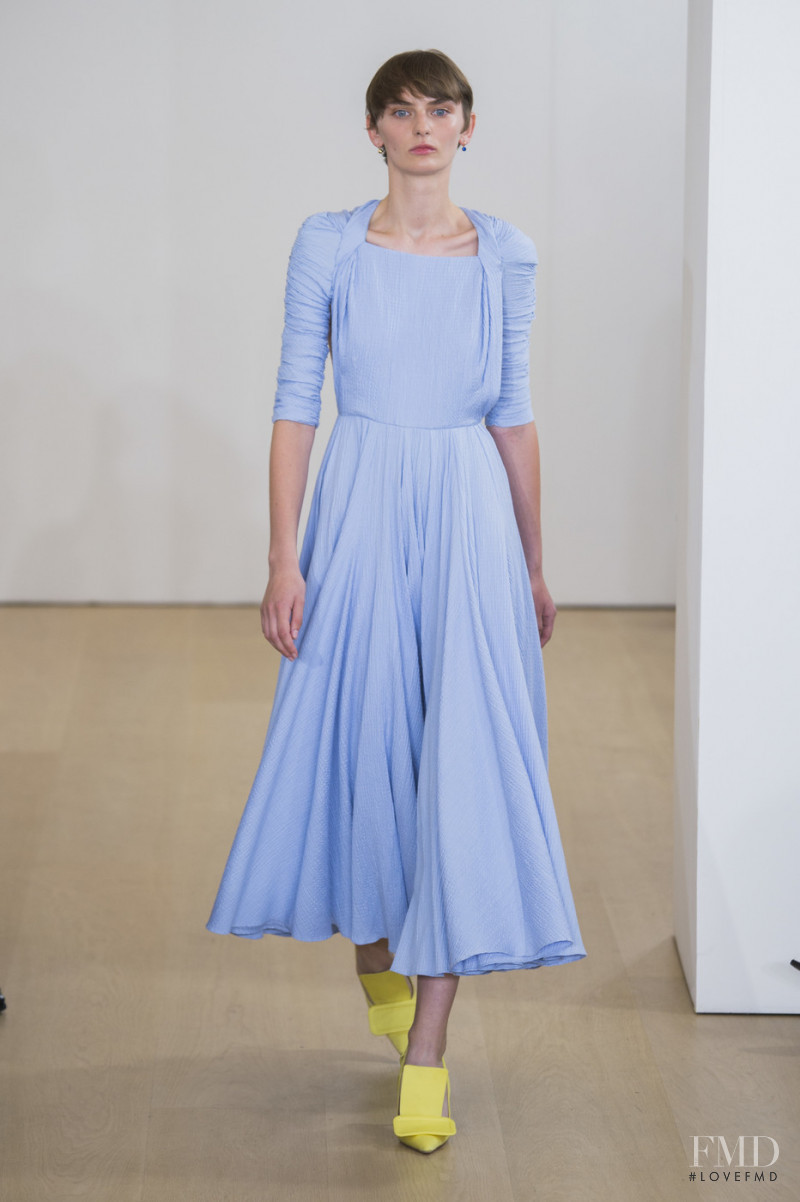 Oliwia Lis featured in  the Emilia Wickstead fashion show for Spring/Summer 2019
