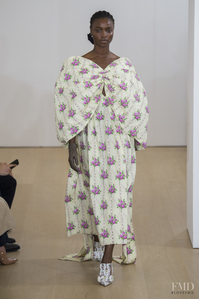 Olamide Ogundele featured in  the Emilia Wickstead fashion show for Spring/Summer 2019