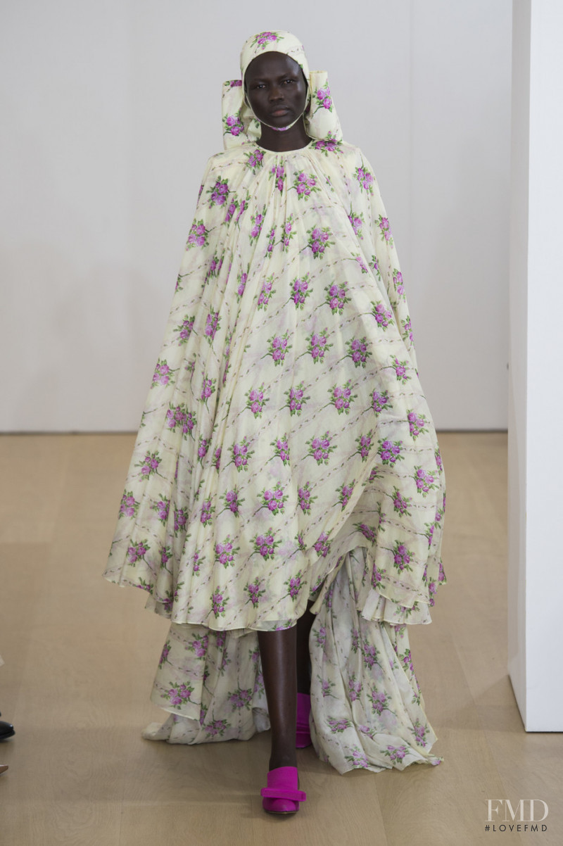 Angok Mayen featured in  the Emilia Wickstead fashion show for Spring/Summer 2019
