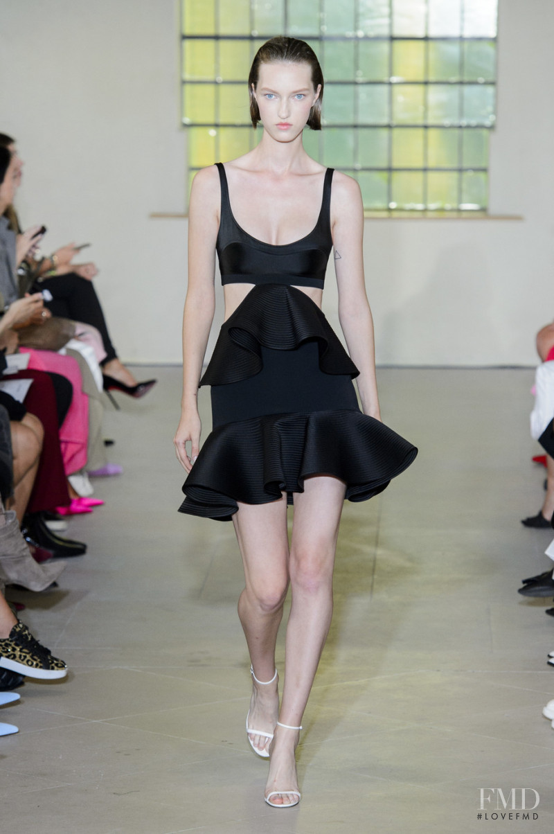 Liza Ostanina featured in  the David Koma fashion show for Spring/Summer 2019