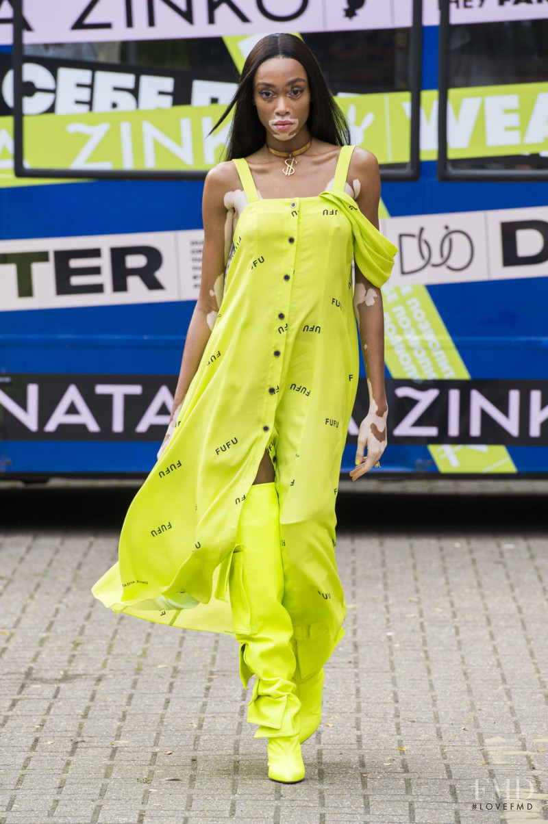 Winnie Chantelle Harlow featured in  the Natasha Zinko fashion show for Spring/Summer 2019
