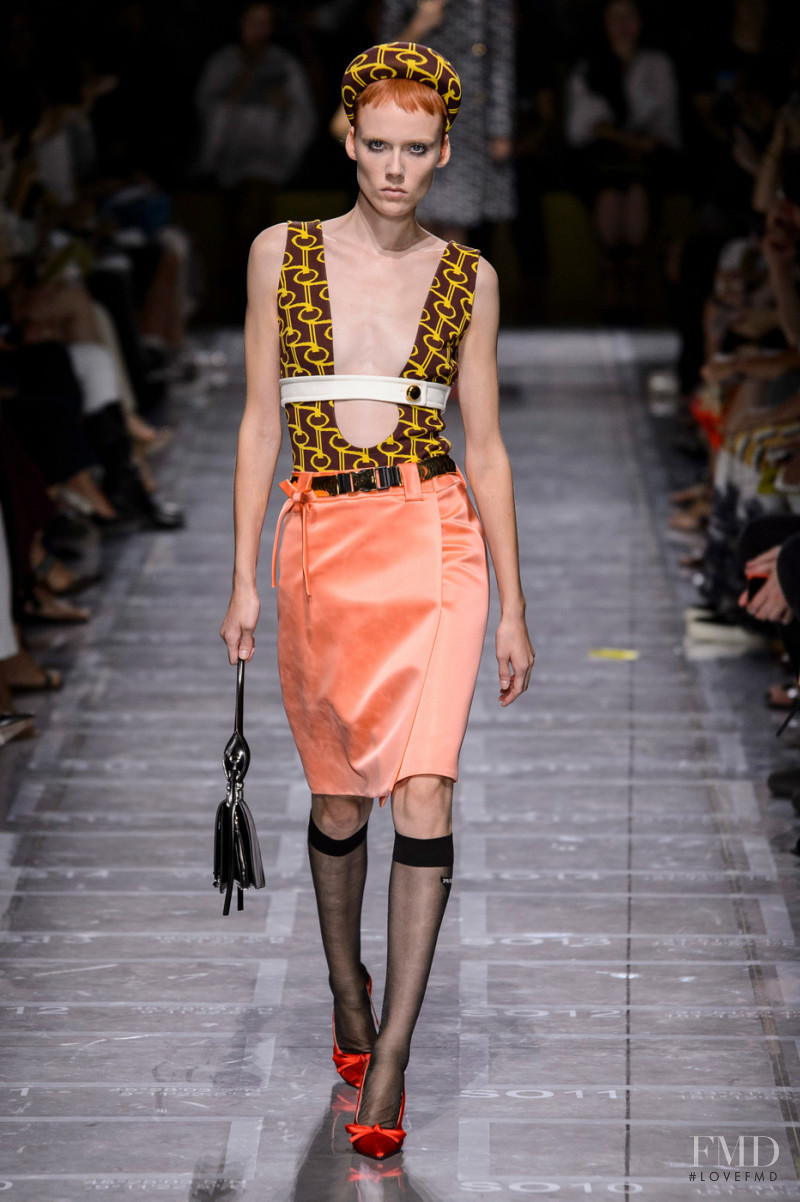 Kiki Willems featured in  the Prada fashion show for Spring/Summer 2019