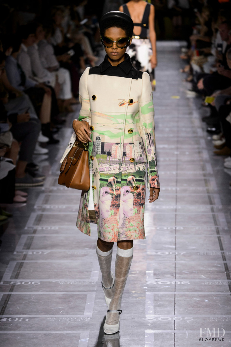 Londone Myers featured in  the Prada fashion show for Spring/Summer 2019