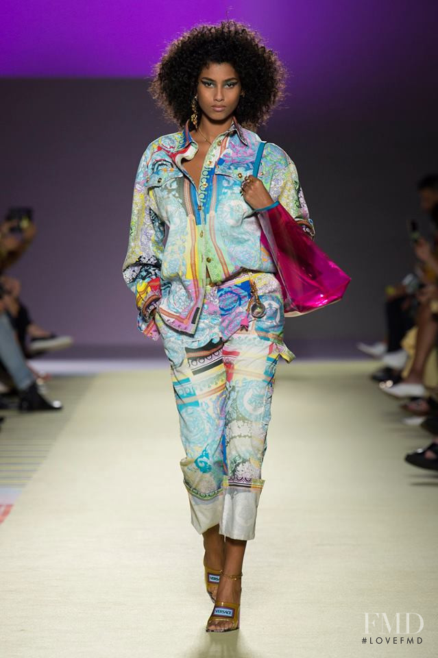 Imaan Hammam featured in  the Versace fashion show for Spring/Summer 2019