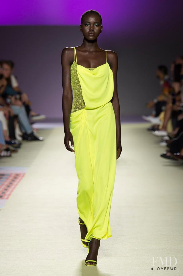 Adut Akech Bior featured in  the Versace fashion show for Spring/Summer 2019