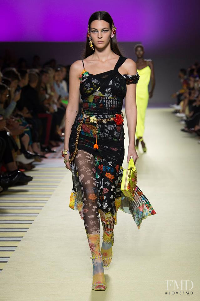 Vittoria Ceretti featured in  the Versace fashion show for Spring/Summer 2019