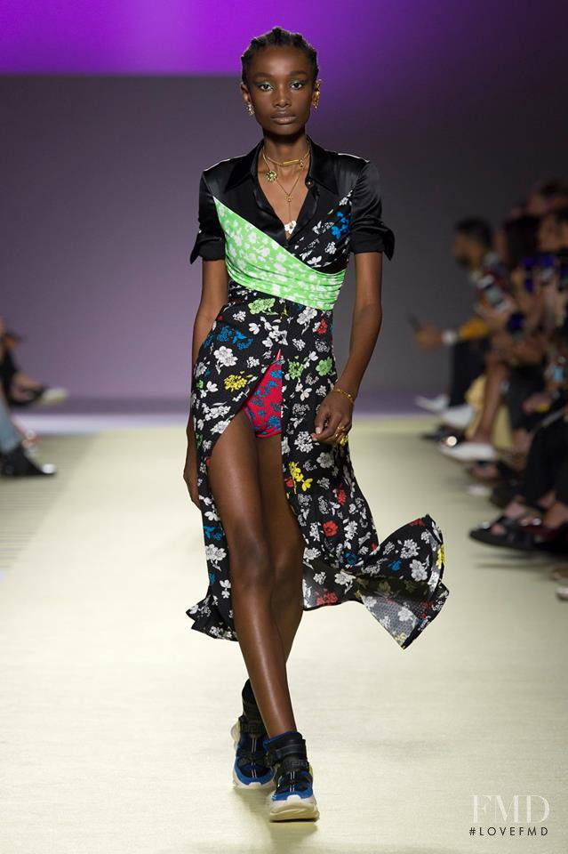 Imari Karanja featured in  the Versace fashion show for Spring/Summer 2019