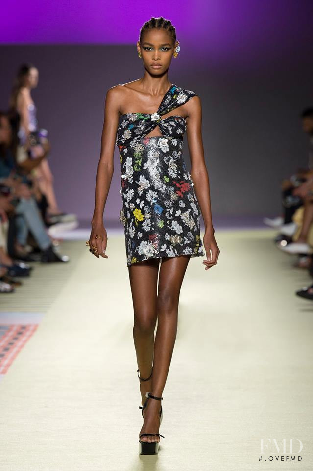 Blesnya Minher featured in  the Versace fashion show for Spring/Summer 2019