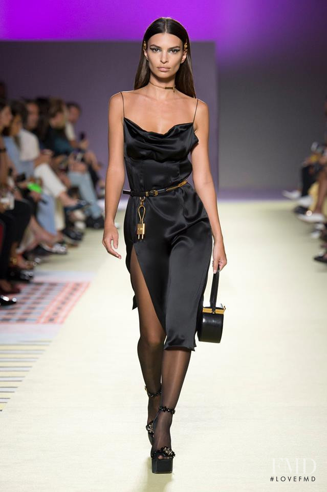 Emily Ratajkowski featured in  the Versace fashion show for Spring/Summer 2019