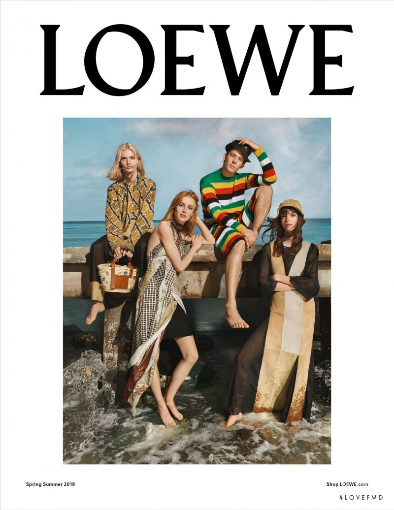 Rianne Van Rompaey featured in  the Loewe advertisement for Spring/Summer 2019