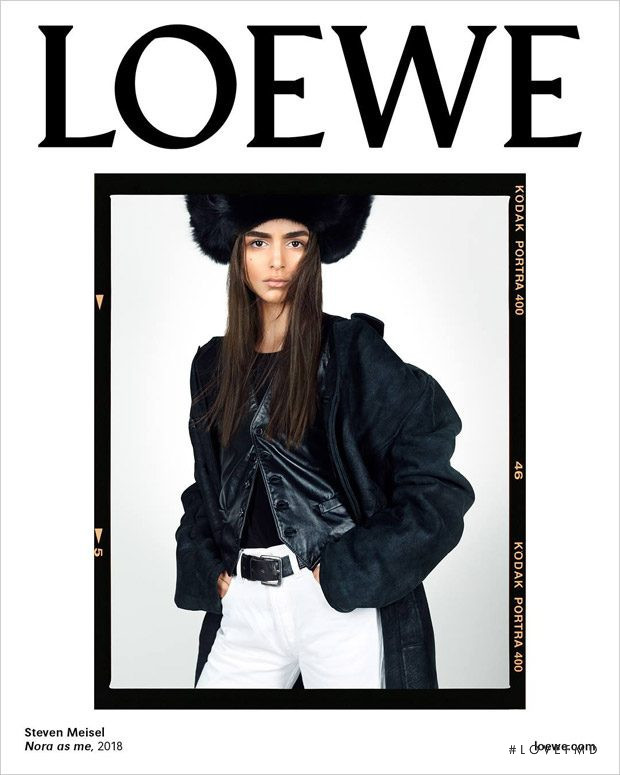 Nora Attal featured in  the Loewe advertisement for Spring/Summer 2019