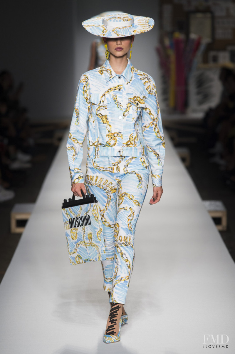 Meghan Roche featured in  the Moschino fashion show for Spring/Summer 2019