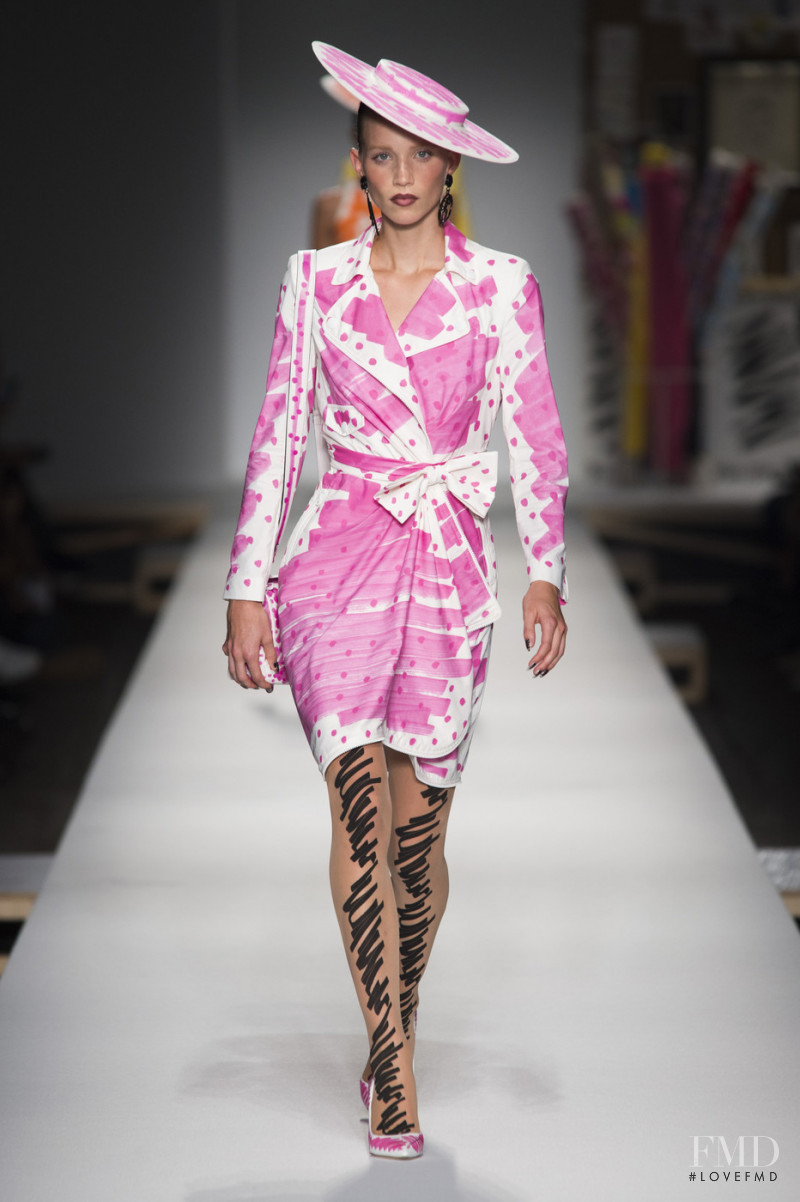 Rebecca Leigh Longendyke featured in  the Moschino fashion show for Spring/Summer 2019