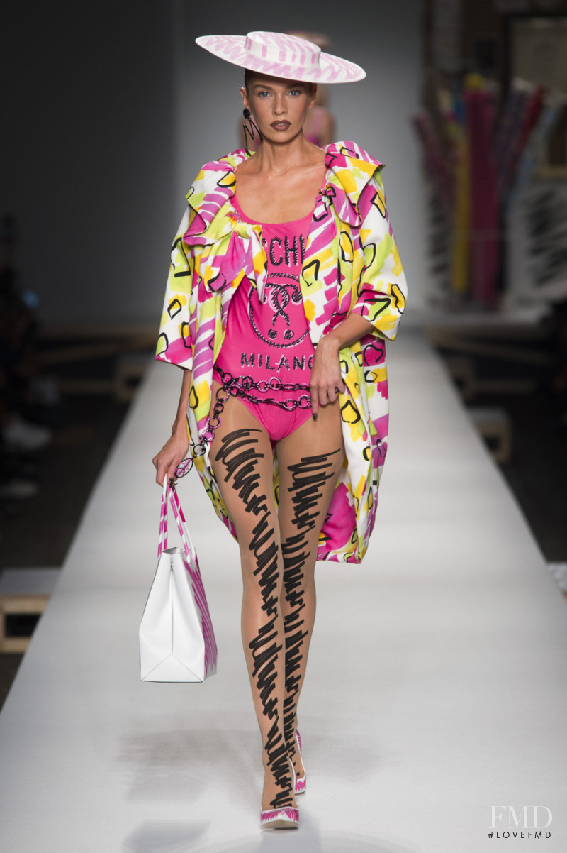 Stella Maxwell featured in  the Moschino fashion show for Spring/Summer 2019