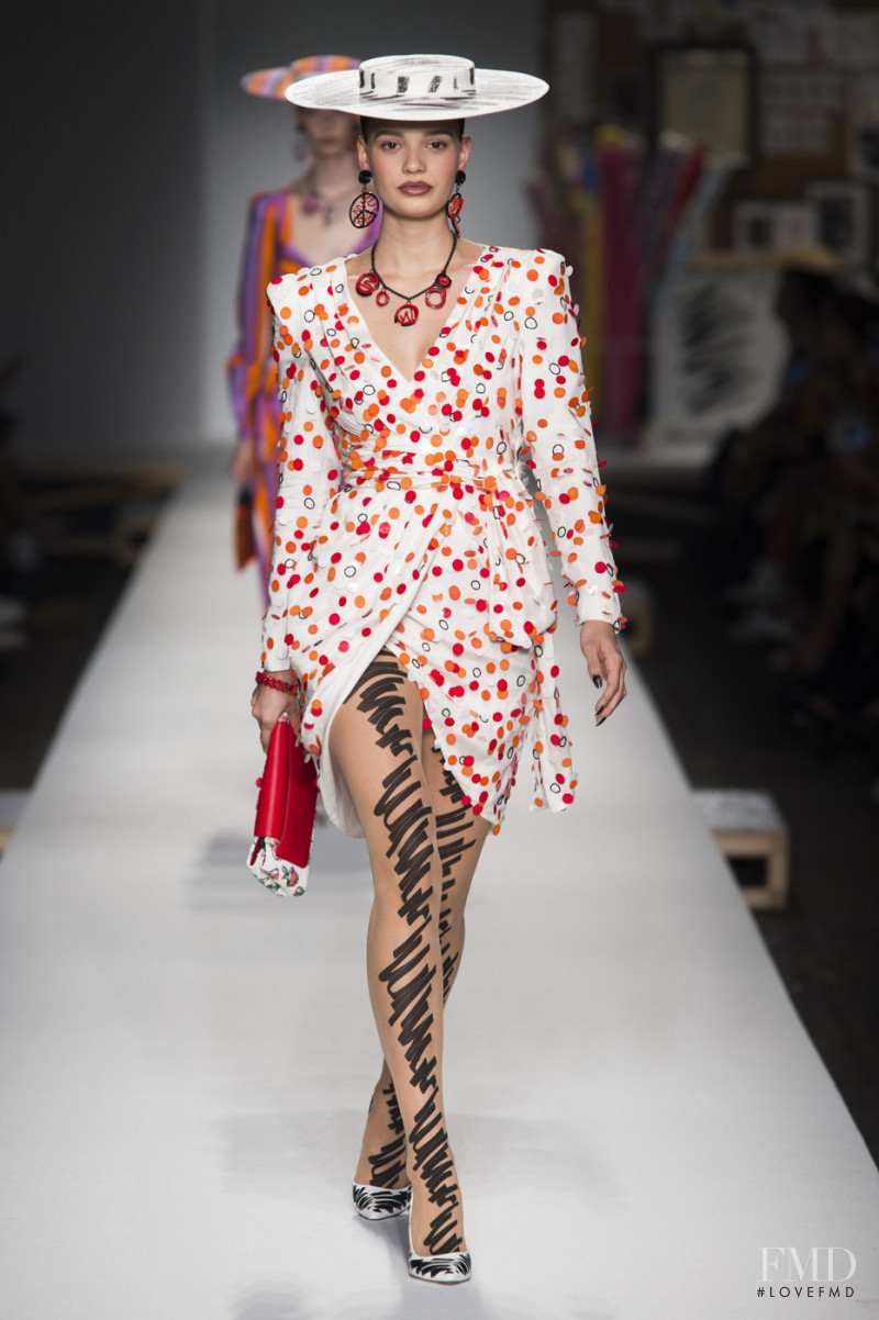 Cayley King featured in  the Moschino fashion show for Spring/Summer 2019