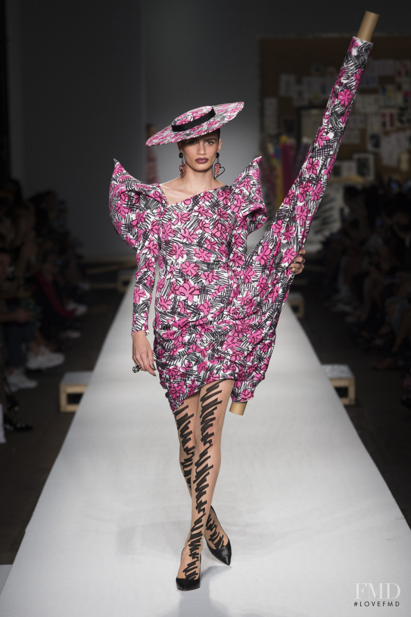 Linda Helena featured in  the Moschino fashion show for Spring/Summer 2019