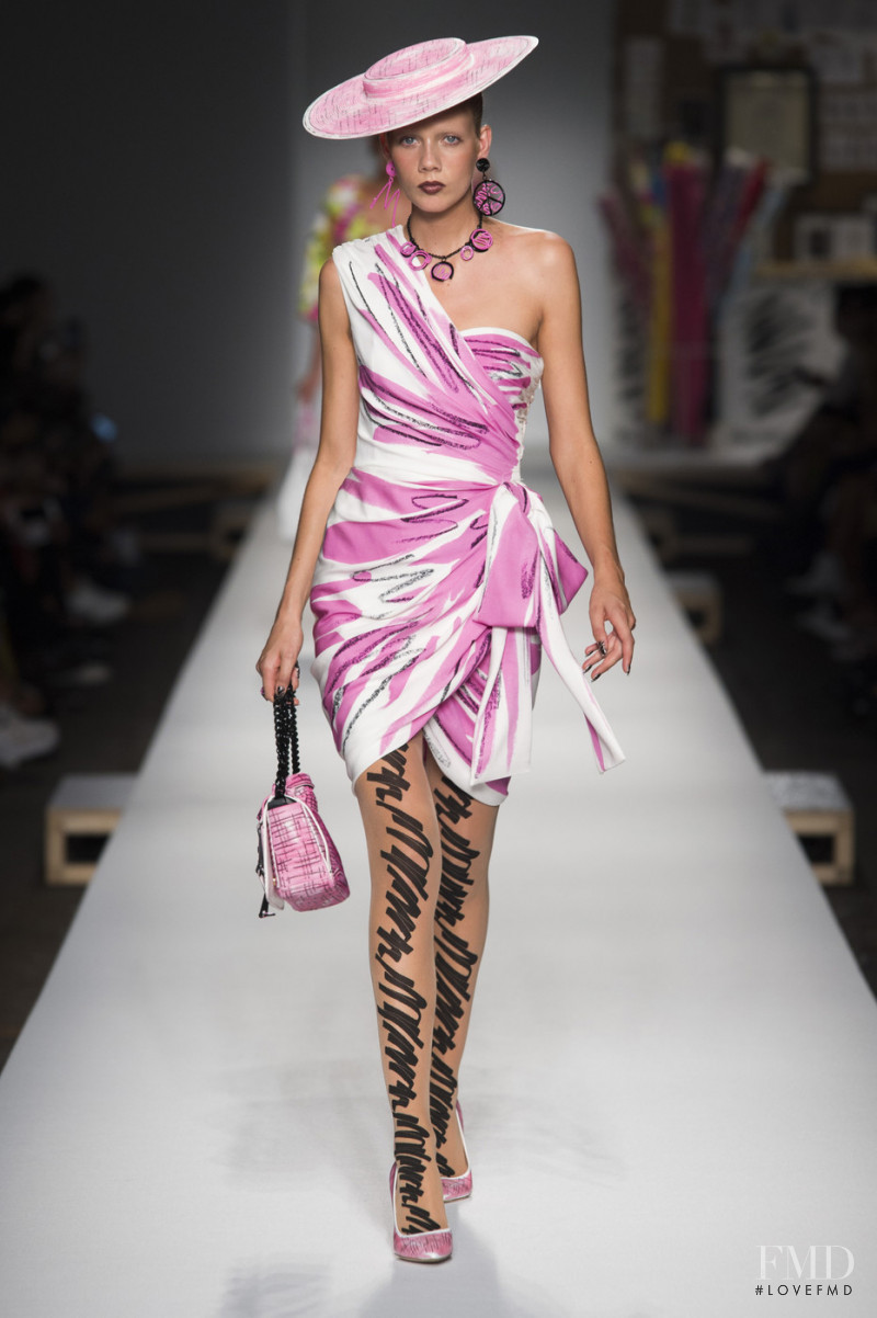 Marjan Jonkman featured in  the Moschino fashion show for Spring/Summer 2019