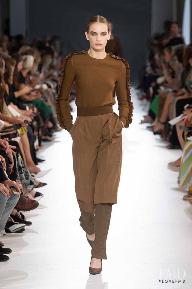 Nina Marker featured in  the Max Mara fashion show for Spring/Summer 2019