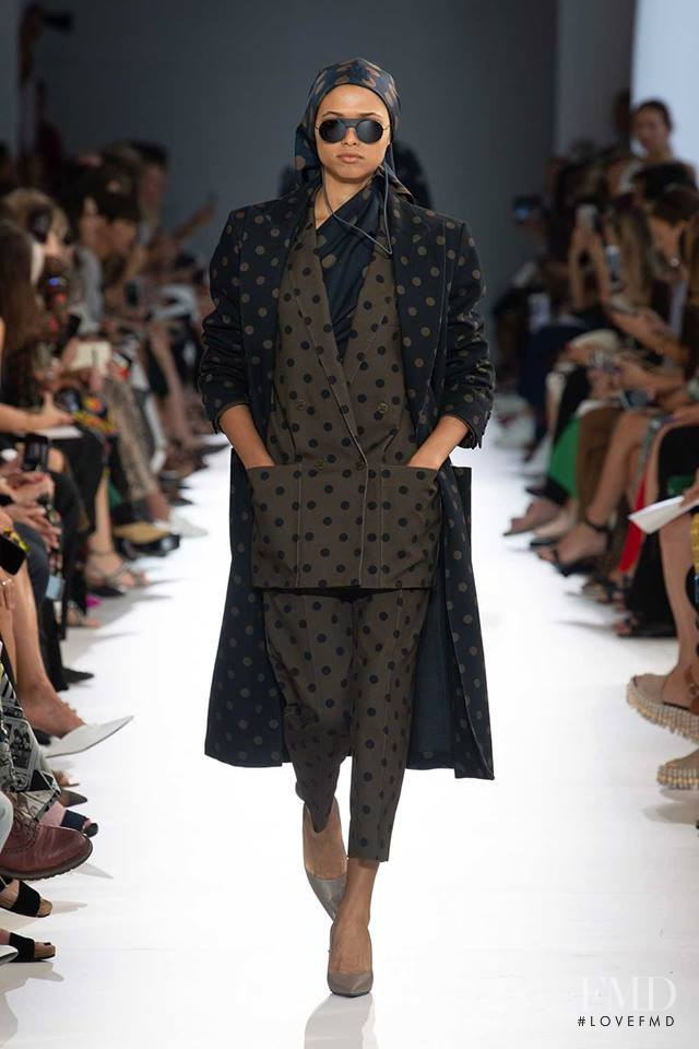 Symilone Van Damme featured in  the Max Mara fashion show for Spring/Summer 2019
