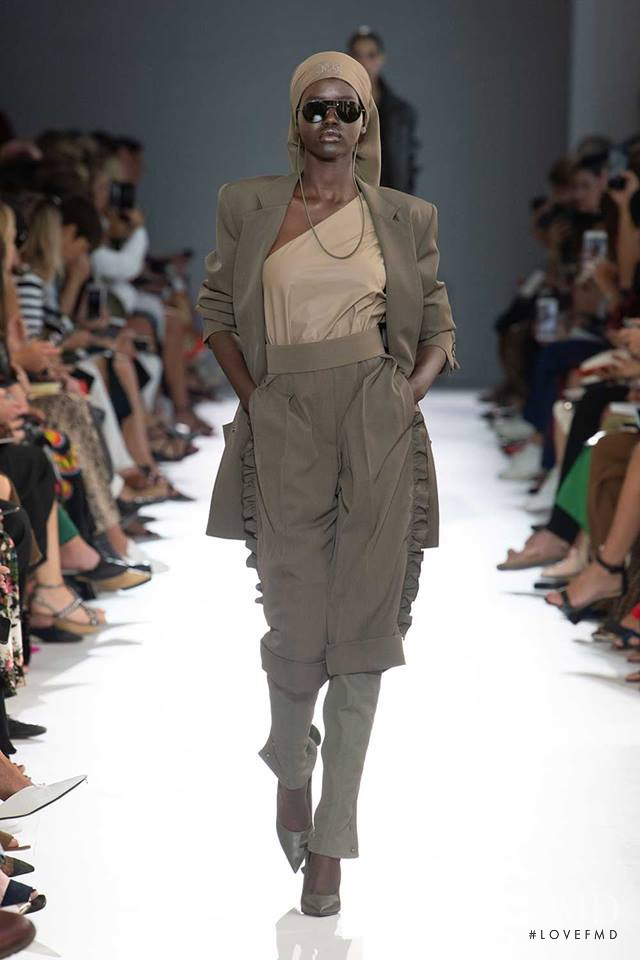 Adut Akech Bior featured in  the Max Mara fashion show for Spring/Summer 2019