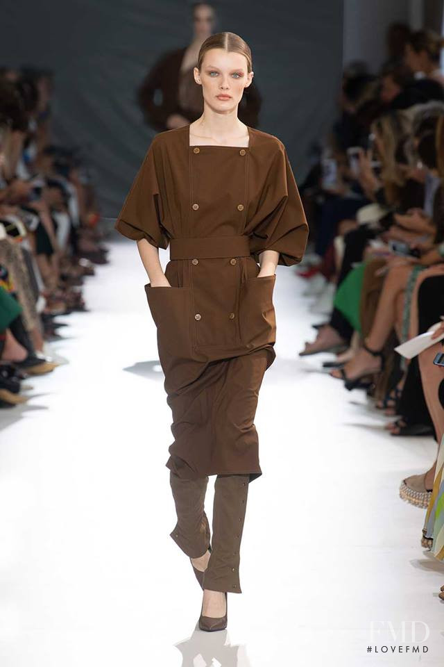 Kris Grikaite featured in  the Max Mara fashion show for Spring/Summer 2019