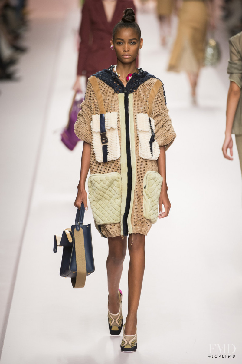 Blesnya Minher featured in  the Fendi fashion show for Spring/Summer 2019