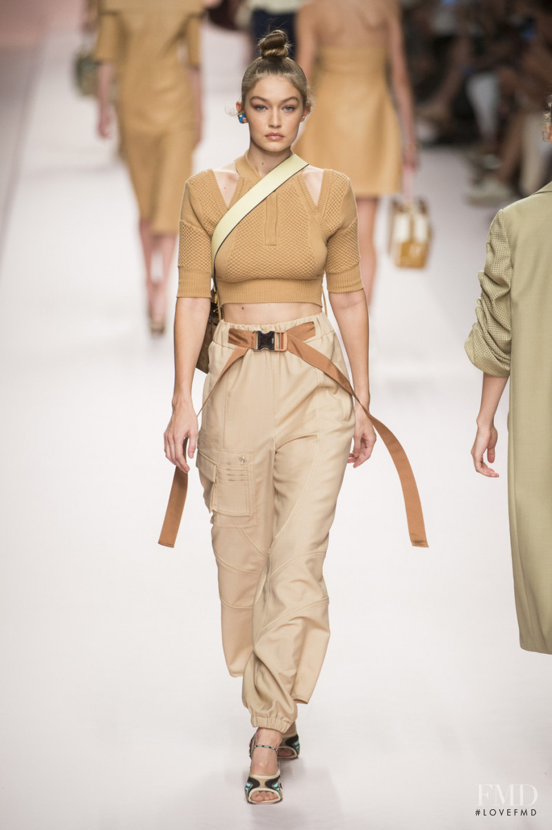 Gigi Hadid featured in  the Fendi fashion show for Spring/Summer 2019