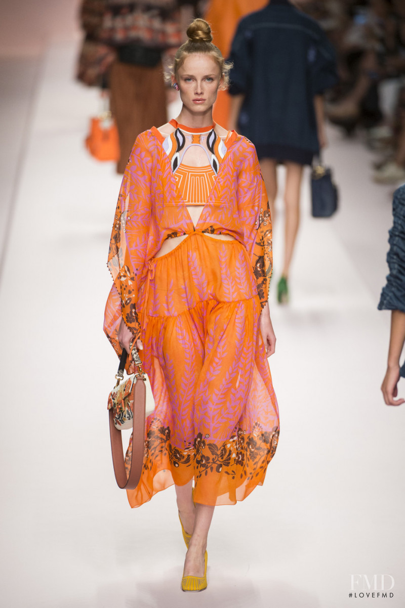 Rianne Van Rompaey featured in  the Fendi fashion show for Spring/Summer 2019