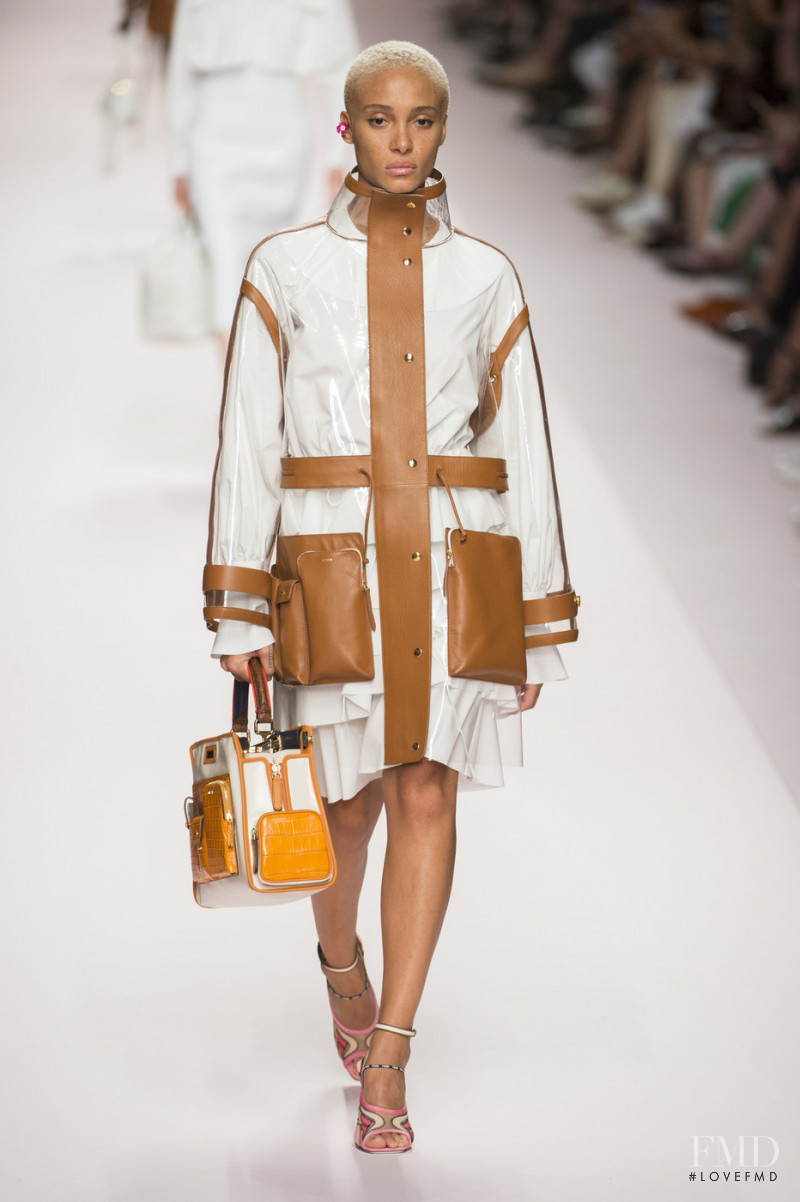 Adwoa Aboah featured in  the Fendi fashion show for Spring/Summer 2019