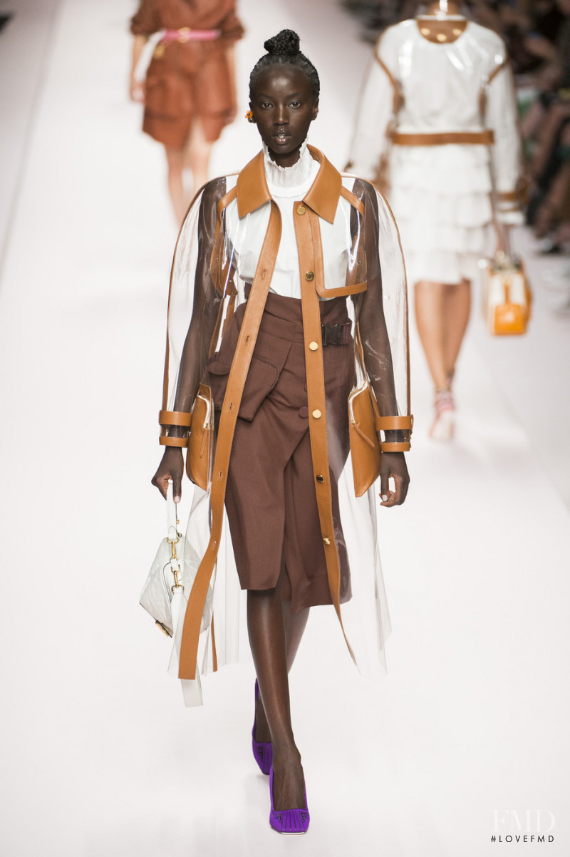 Anok Yai featured in  the Fendi fashion show for Spring/Summer 2019