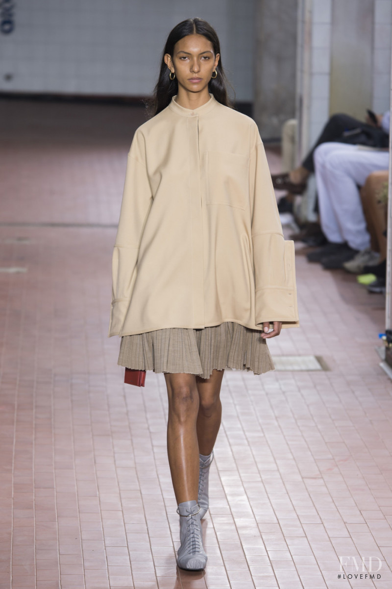 Mayara Moreno featured in  the Jil Sander fashion show for Spring/Summer 2019