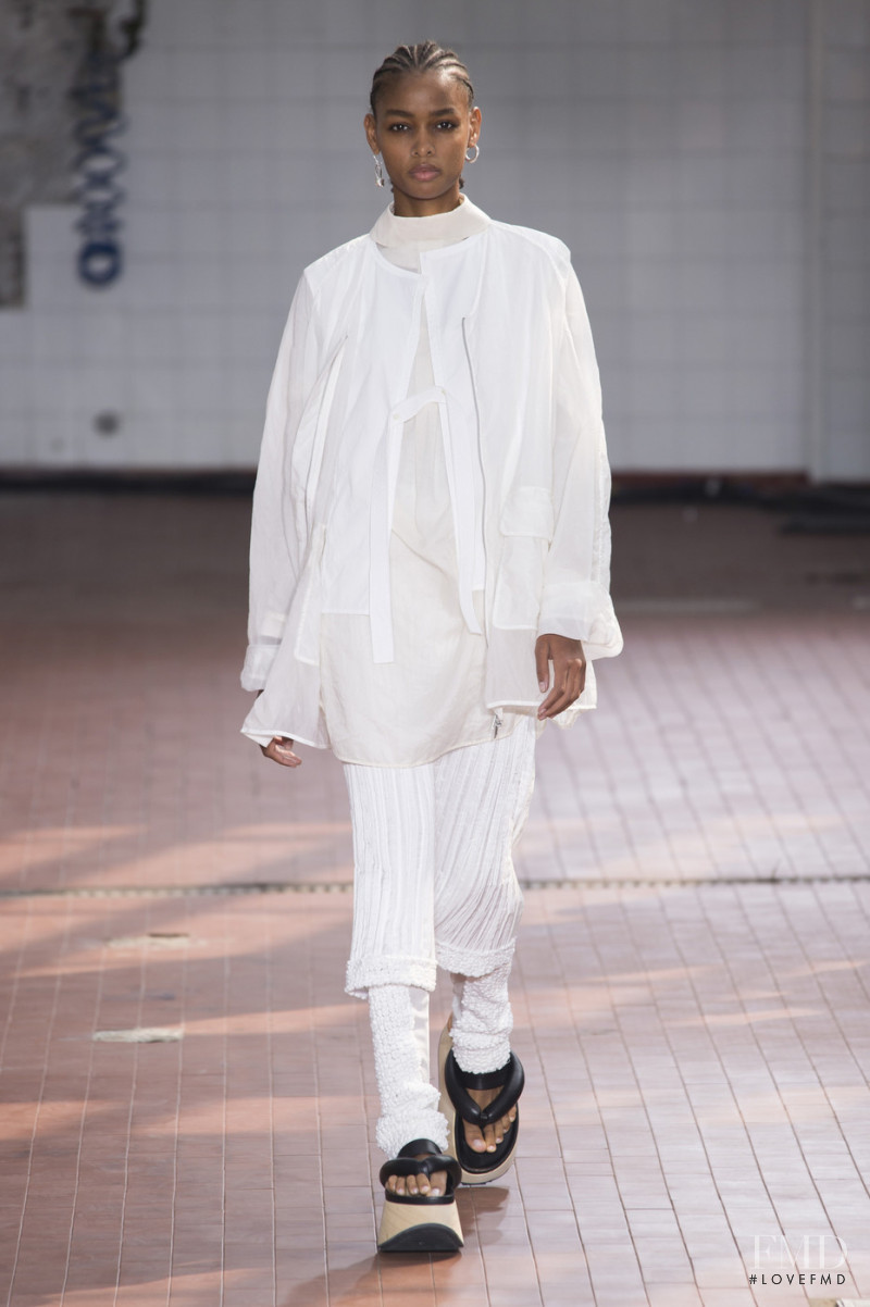 Blesnya Minher featured in  the Jil Sander fashion show for Spring/Summer 2019