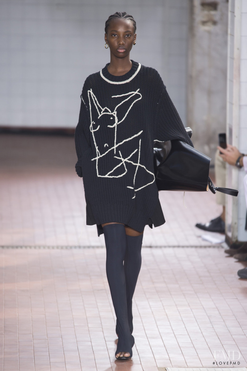 Shanniel Williams featured in  the Jil Sander fashion show for Spring/Summer 2019