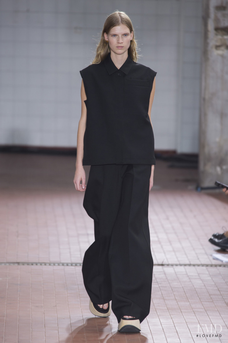 Sara Eirud featured in  the Jil Sander fashion show for Spring/Summer 2019
