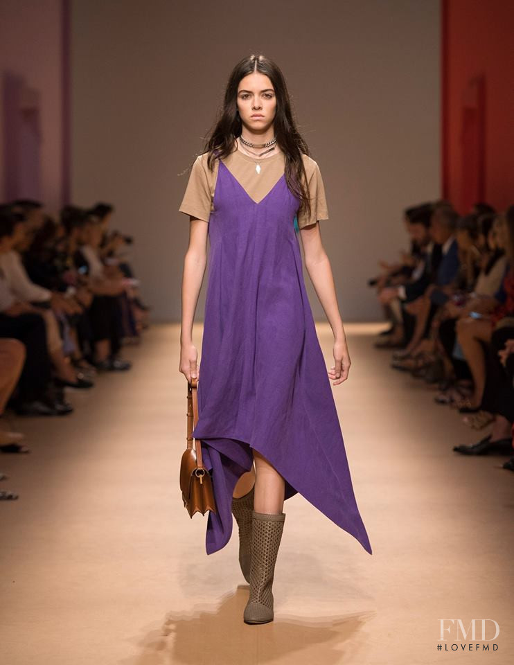 Maria Miguel featured in  the Salvatore Ferragamo fashion show for Spring/Summer 2019