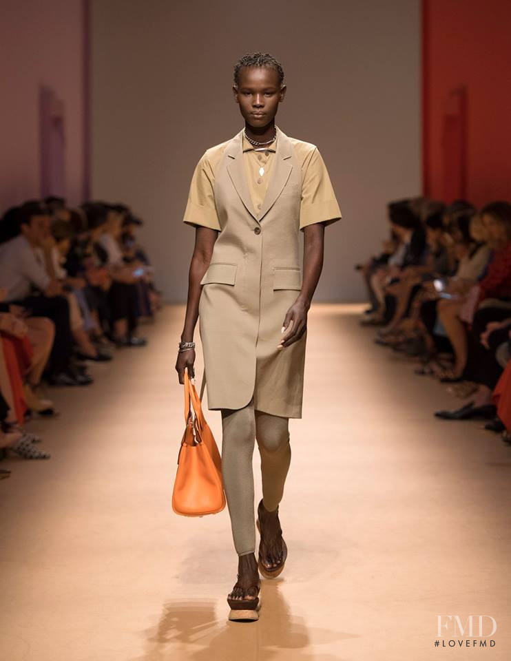 Shanelle Nyasiase featured in  the Salvatore Ferragamo fashion show for Spring/Summer 2019