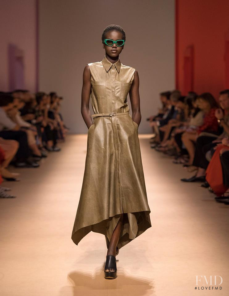 Adut Akech Bior featured in  the Salvatore Ferragamo fashion show for Spring/Summer 2019