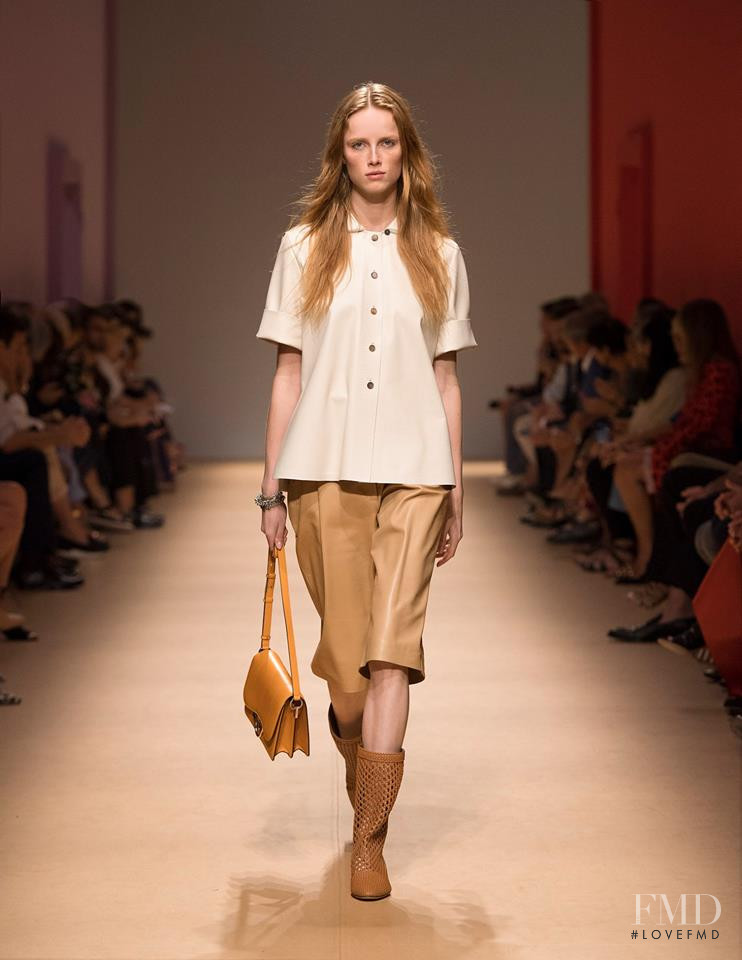 Rianne Van Rompaey featured in  the Salvatore Ferragamo fashion show for Spring/Summer 2019