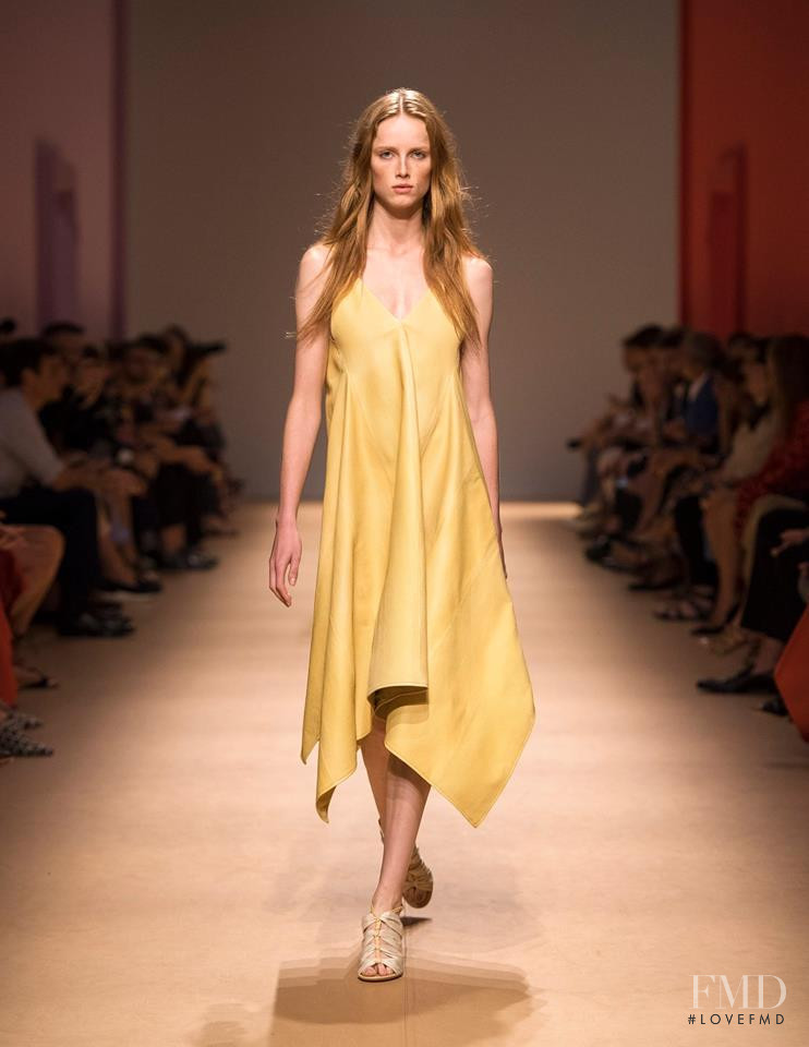Rianne Van Rompaey featured in  the Salvatore Ferragamo fashion show for Spring/Summer 2019