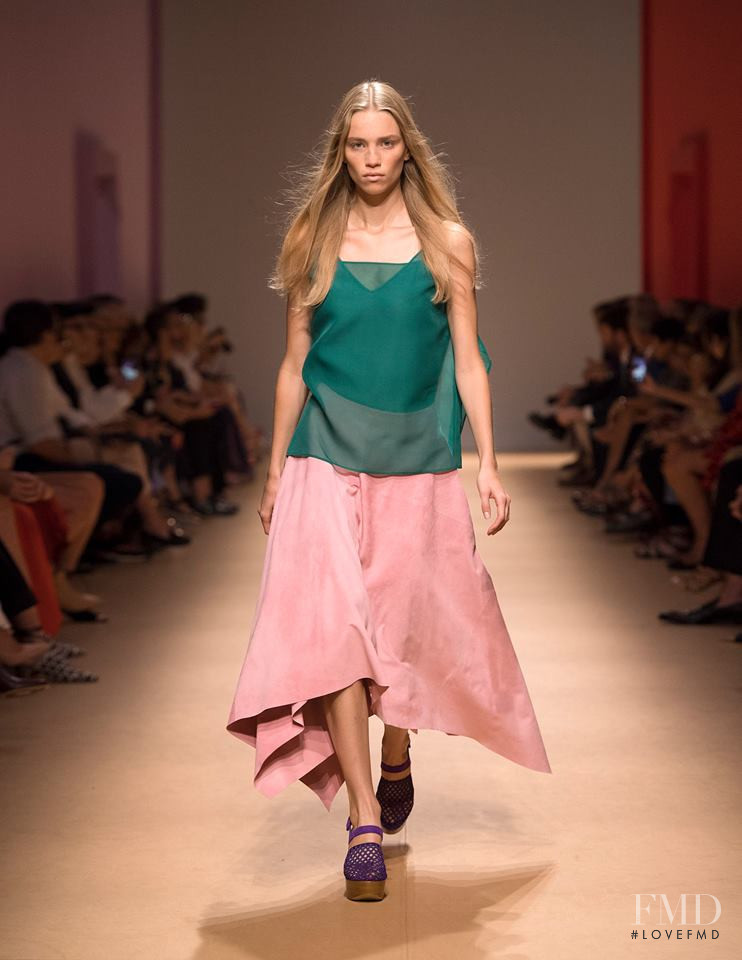 Rebecca Leigh Longendyke featured in  the Salvatore Ferragamo fashion show for Spring/Summer 2019