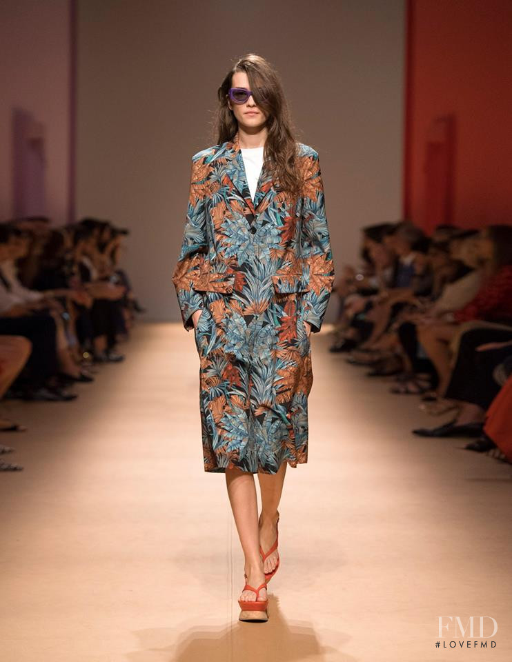 Irina Djuranovic featured in  the Salvatore Ferragamo fashion show for Spring/Summer 2019
