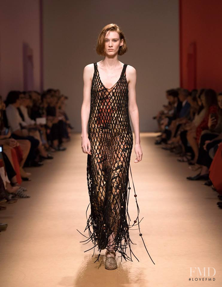 Kaila Wyatt featured in  the Salvatore Ferragamo fashion show for Spring/Summer 2019